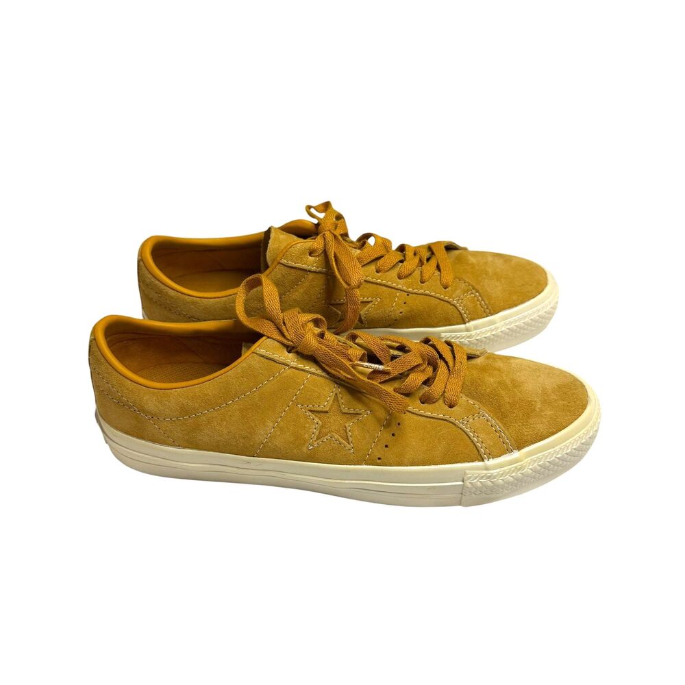 Converse Cons One Star Suede Sneaker Shoe Unisex Saffron Gold Men 9 Women 10.5 - Picture 3 of 13